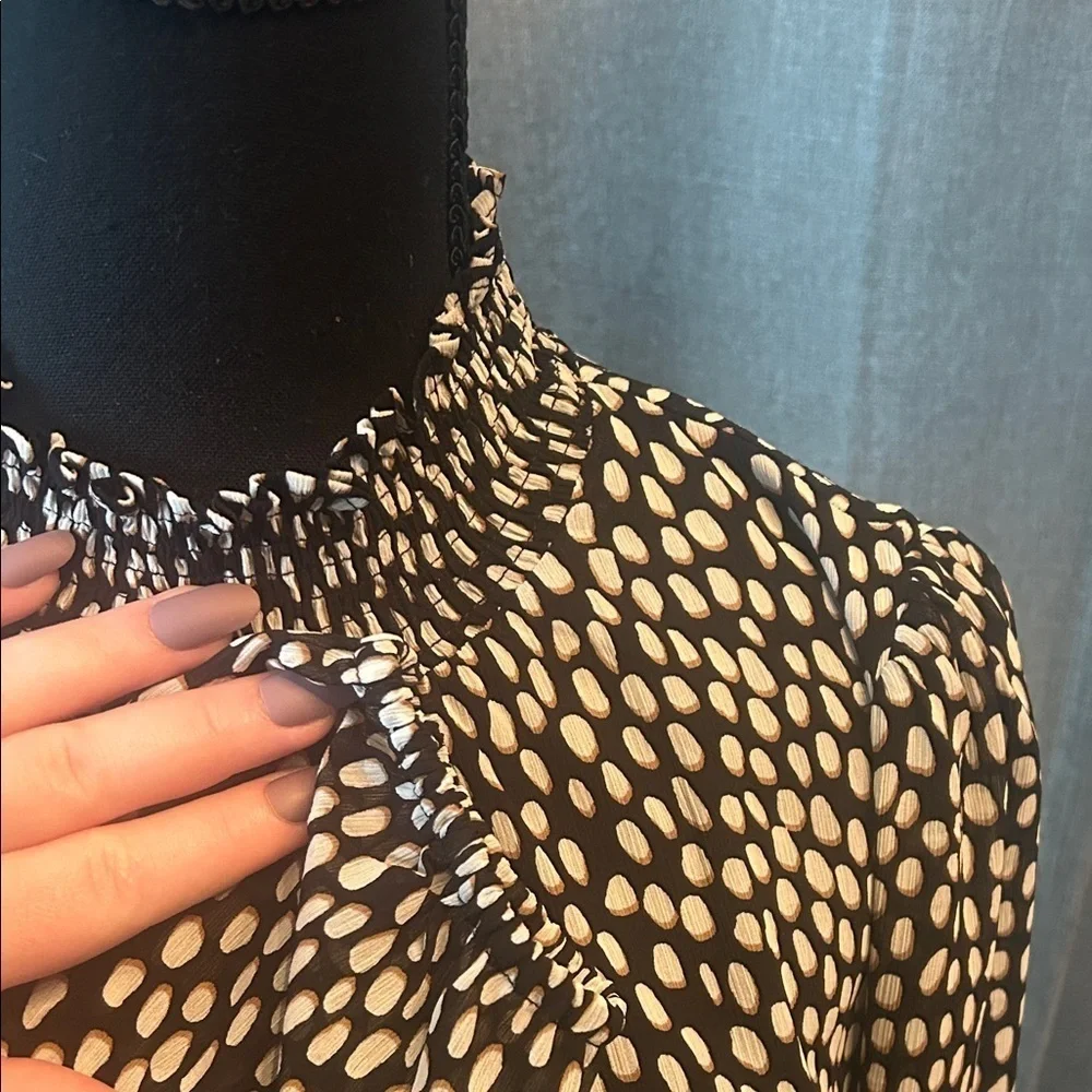 J.Crew Monochrome Patterned Top